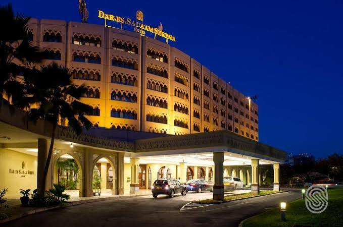 Dar es Salaam Serena Hotel exterior at night